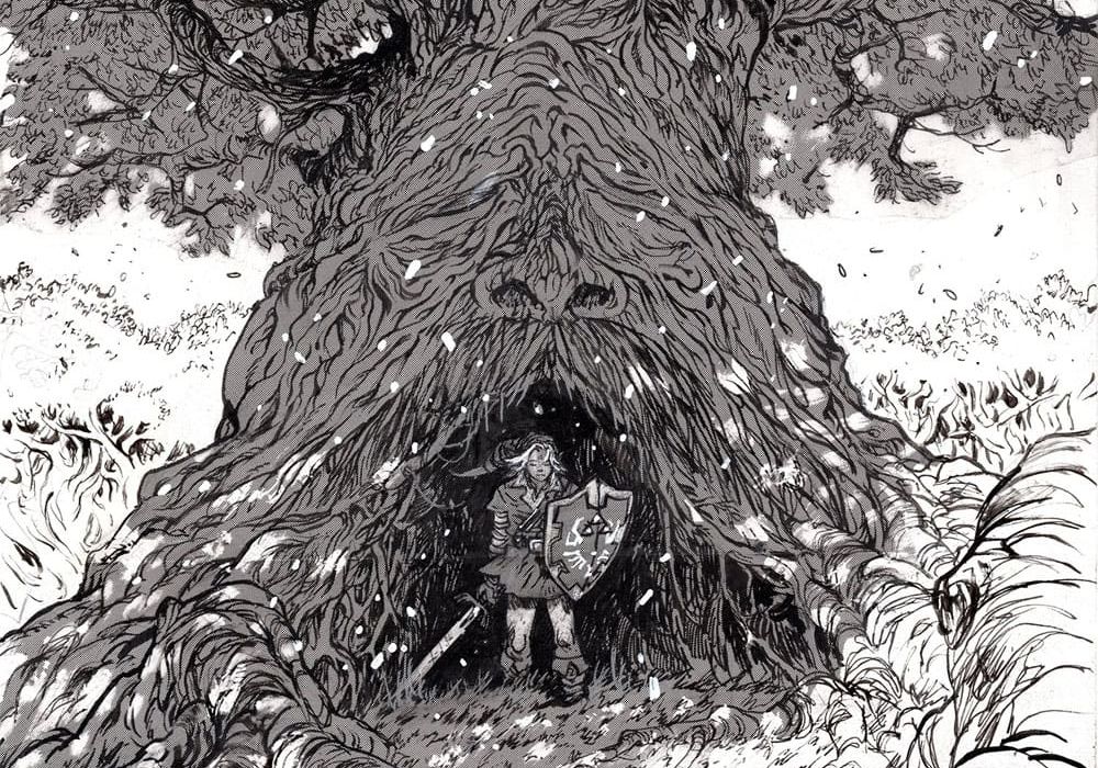 Link and the Great Deku Tree by Daniel Warren Johnson featured